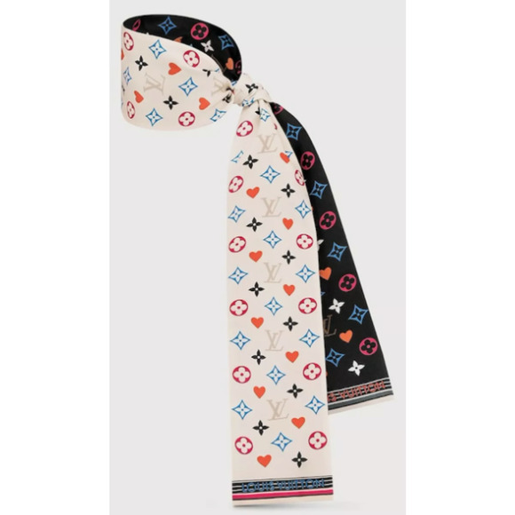 Authentic Louis Vuitton Game on Silk Bandeau Limited Edition Black/White Multi - Picture 2 of 6